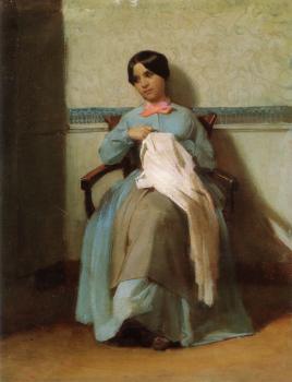 William-Adolphe Bouguereau : A Portrait of Leonie Bouguereau